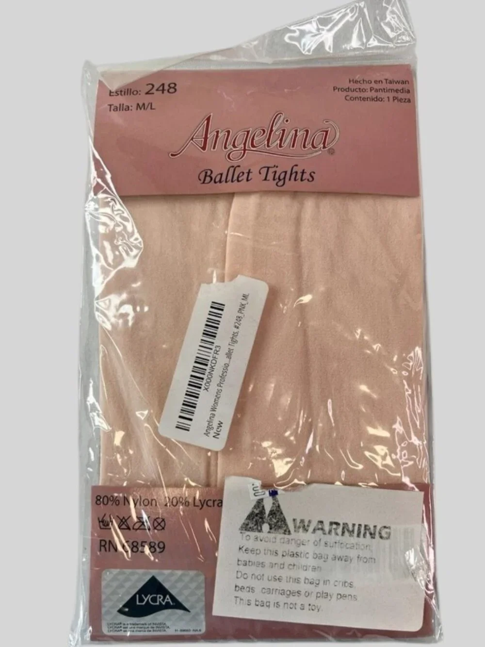 Angelina 248 Professional-Grade Women's and Girls' Footed Ballet Dance Tights